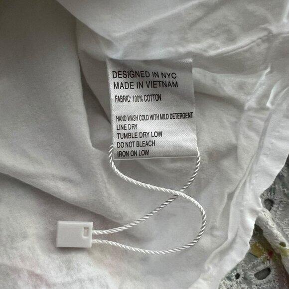 Yumi Kim Be the One Floral Eyelet Faux Wrap Mini Dress Cream Size 8 Coquette - Picture 12 of 16